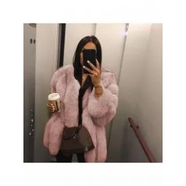 Fashion Faux Fur Long Sleeve Coats