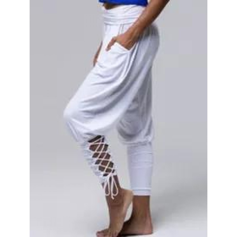 Casual Solid Color High Waist Pocket Pants Casual Solid Color High Waist Pocket Pants