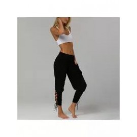 Casual Solid Color High Waist Pocket Pants