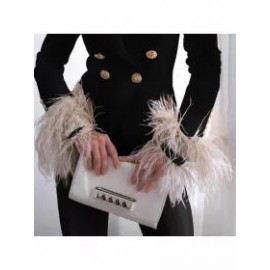 Casual Commuter Ostrich-feathered Blazer