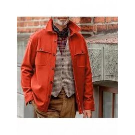 Men's Retro Single-breasted Warm Jacket