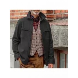 Men's Retro Single-breasted Warm Jacket