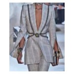 Ladies Elegant Temperament Plaid Split Blazer