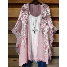 Chiffon Print Cardigan