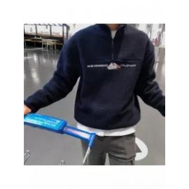 Mens Fleece Printed Casual Sweatshirt