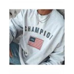 Champion Printed Crew Neck Sweatshirt