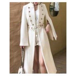 Double Breasted Stand Collar Coat