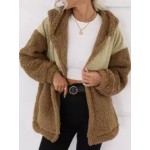 Solid Color Loose Lamb Wool Thick Cardigan Coat