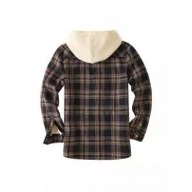 Mens Plaid Thick Plush Casual Jacket
