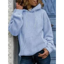 Casual Loose Solid Hoodie