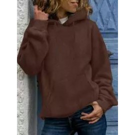 Casual Loose Solid Hoodie
