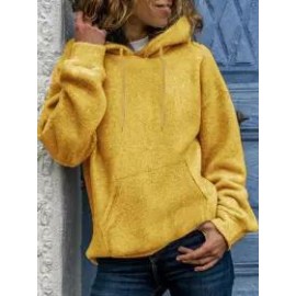 Casual Loose Solid Hoodie