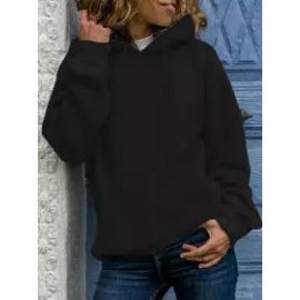 Casual Loose Solid Hoodie