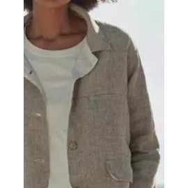 Pure Color Fashion Lapel Casual Long-sleeved Jacket