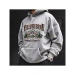 Yellowstone Print Men's Vintage Sweatshirt