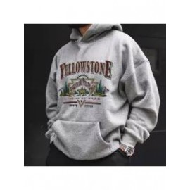Yellowstone Print Men's Vintage Sweatshirt