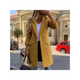 Women's Double Breasted Woolen Coat