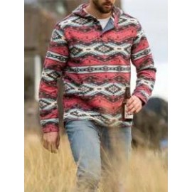 Mens Vintage Print Casual Sweatshirt