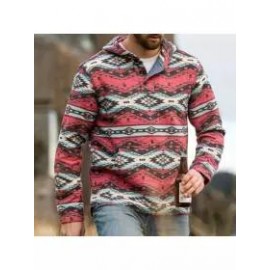Mens Vintage Print Casual Sweatshirt