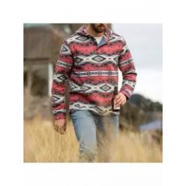 Mens Vintage Print Casual Sweatshirt