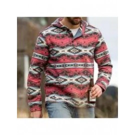 Mens Vintage Print Casual Sweatshirt