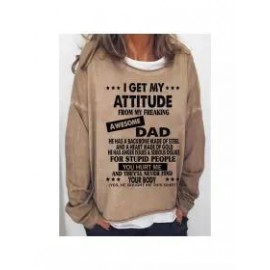 I Get My Attitude From Awesome Dad Women Sweatshirts