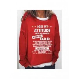 I Get My Attitude From Awesome Dad Women Sweatshirts