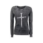 Womens Nail Cross Print Sweatshirt