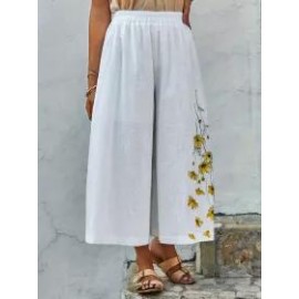 Womens floral print trousers