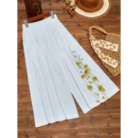 Womens floral print trousers