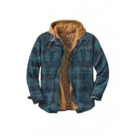 Mens Winter Plaid Thick Casual Jacket