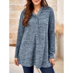 Women's Solid Color Hooded Sweater