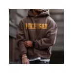 Men's Oversized Vintage Michigan USA Casual Hooded Sweatshirt