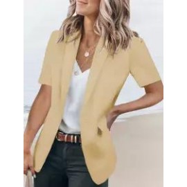 Casual Loose Solid Color Short-sleeved Blazer