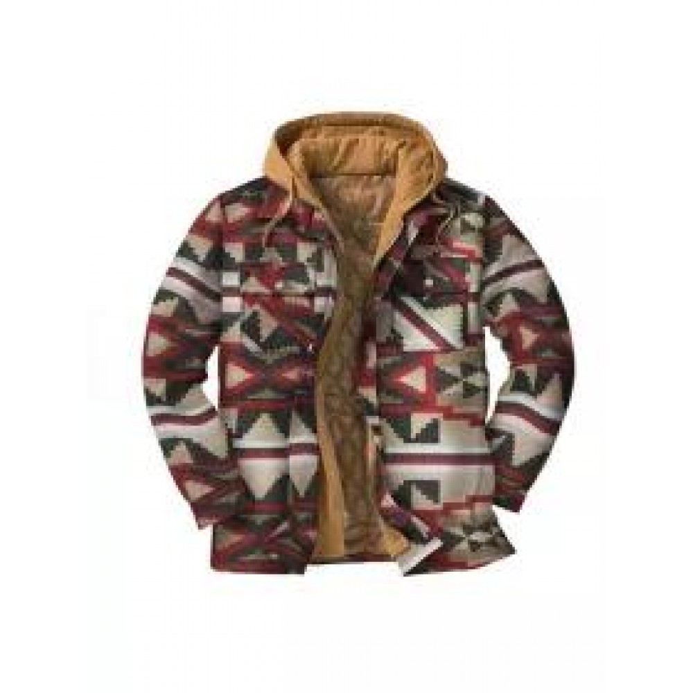 Mens Winter Plaid Thick Casual Jacket
