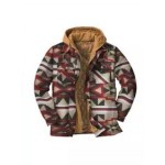 Mens Winter Plaid Thick Casual Jacket