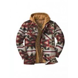 Mens Winter Plaid Thick Casual Jacket