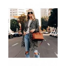 Casual Fashion Leopard Print Wool Coat