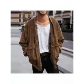 Unisex Vintage Suede Cotton Oversized Bomber Jacket