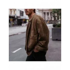 Unisex Vintage Suede Cotton Oversized Bomber Jacket