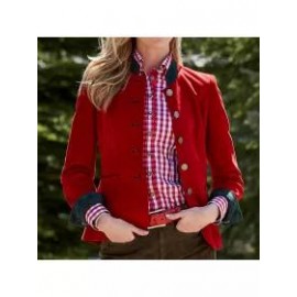 Ladies British Style Stand Collar Blazer