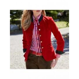 Ladies British Style Stand Collar Blazer