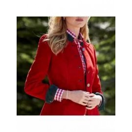 Ladies British Style Stand Collar Blazer