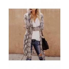 Casual leopard camouflage printed long cardigan