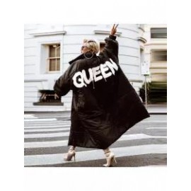 Women's Fashion Letter Print Down Jacket