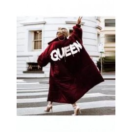 Women's Fashion Letter Print Down Jacket