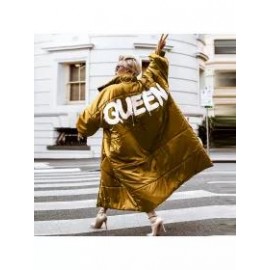 Women's Fashion Letter Print Down Jacket