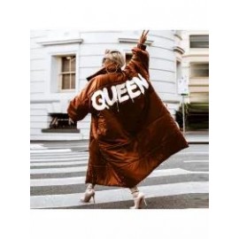 Women's Fashion Letter Print Down Jacket