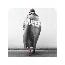 Women's Fashion Letter Print Down Jacket
