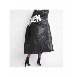 Women's Fashion Letter Print Down Jacket